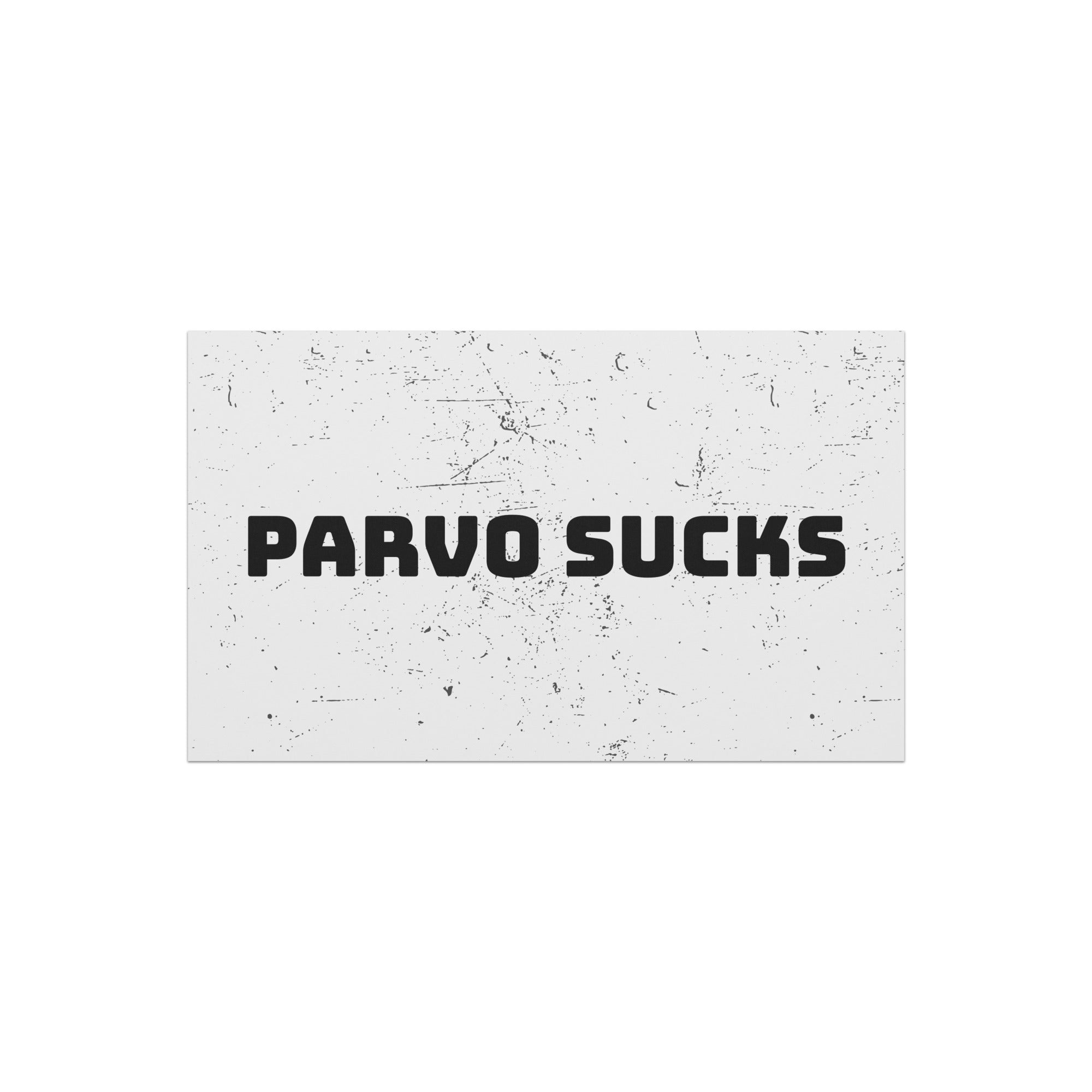 PARVO SUCKS CAR MAGNET